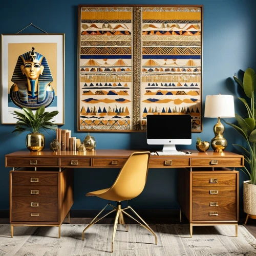 credenza,sideboard,sideboards,mid century modern,highboard,bureau,cabinets,decoratifs,writing desk,wallcoverings,gold wall,midcentury,humidor,mid century,rodenstock,tansu,dresser,gold paint strokes,marquetry,blur office background,Photography,General,Realistic