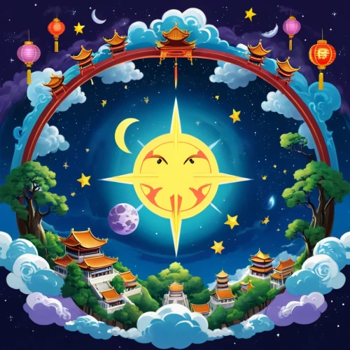 moon and star background,mid-autumn festival,sun moon,tanabata,children's background,poornima,landscape background,sun and moon,hanging moon,lampion,summer clip art,limond,summer solstice,sunburst background,summer background,purnima,solario,nature background,delight island,life stage icon,Unique,3D,Isometric