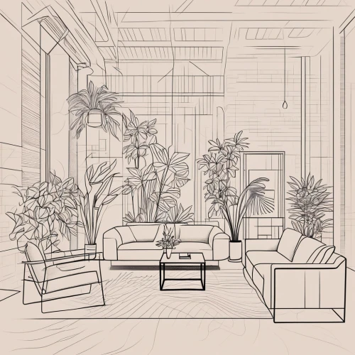 sunroom,houseplants,house plants,houseplant,potted plants,coloring page,conservatory,botanical line art,sketchup,penthouses,hotel lobby,line drawing,indoor,interiors,living room,coloring pages,verandah,office line art,philodendron,mono-line line art,Design Sketch,Design Sketch,Outline