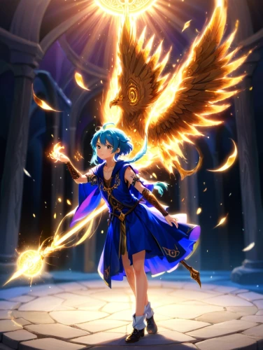 seraph,seraphim,angelfire,fire angel,angelil,uriel,angelnote,angelology,aion,shiron,angel wing,cagli,lufia,uniphoenix,archangel,locris,alfonse,angelman,athena,helilan,Anime,Anime,Traditional