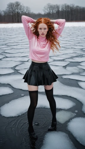 ice skating,frozen lake,figure skater,woman free skating,frozen water,girl on the river,redhead doll,ice floes,ice floe,ice princess,redheads,frostier,ginger rodgers,speedskater,ice skate,snow angel,frozen ice,ice skates,artificial ice,skating rink,Photography,Documentary Photography,Documentary Photography 04