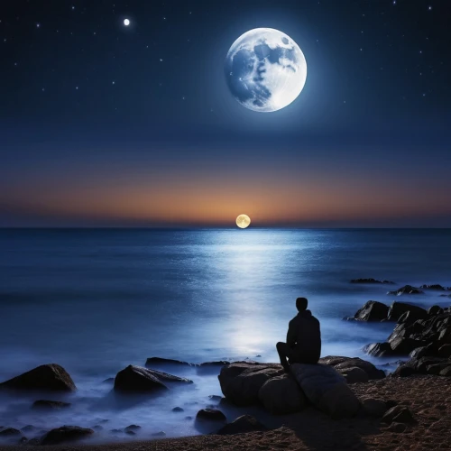moonlit night,blue moon,moonlighted,moon and star background,moonlight,meditate,stillness,contemplation,calmness,dreamtime,moonlit,contemplatively,moonstruck,full moon,moonlighters,contemplate,meditational,moonbeams,tranquility,moonshadow,Photography,General,Realistic
