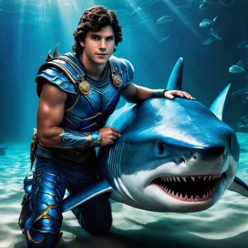 god of the sea,kammerman,nekton,ulusoy,temposhark,dolphin rider,sharkboy,ammerman,dammerman,aquaman,kuechly,requin,pavlovski,seapaul,kutcher,sea god,marine animal,trainer with dolphin,merman,fantasy picture,Photography,General,Fantasy