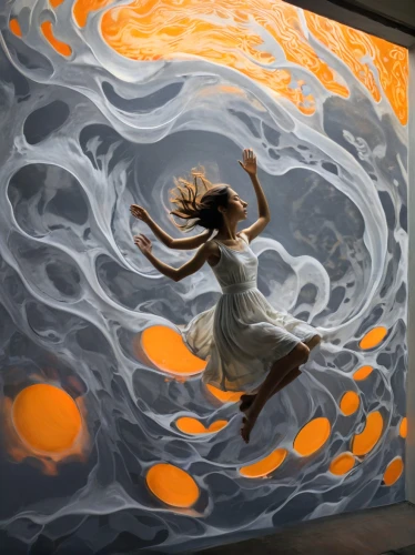 dance with canvases,drawing with light,fluidity,chalk drawing,whirlpool,3d art,whirlwinds,swirling,whirlpools,glass painting,bodypainting,whirling,vortex,fire dance,fire artist,flounce,wall painting,little girl in wind,kinetic art,world digital painting,Illustration,Vector,Vector 12