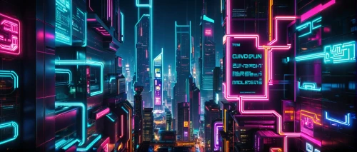cybercity,cyberscene,cyberpunk,cybertown,cyberia,neon arrows,colorful city,cyberworld,abstract retro,synth,metropolis,tron,shinjuku,tokyo city,hypermodern,synthetic,cyberview,microdistrict,neon sign,polara,Conceptual Art,Sci-Fi,Sci-Fi 26
