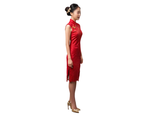 cheongsam,qipao,man in red dress,lady in red,fashion vector,girl in red dress,red tunic,silk red,xiaoqing,ao dai,a floor-length dress,red background,image editing,light red,transparent background,garment,redress,derivable,image manipulation,yufeng,Illustration,Children,Children 03