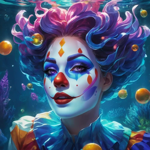 creepy clown,aquaria,pennywise,scary clown,horror clown,clown,underwater background,under the water,underwater world,klown,underwater,under water,aquantive,clown fish,subaquatic,semiaquatic,under the sea,underwater fish,scuba,ichetucknee,Illustration,Realistic Fantasy,Realistic Fantasy 20