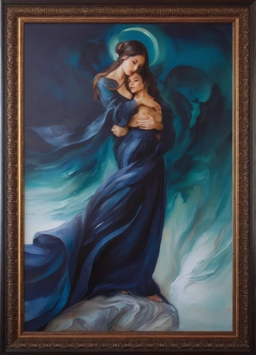 angelico,scheffer,water nymph,azzurro,magdalene,baroque angel,the angel with the veronica veil,jesus in the arms of mary,la nascita di venere,cielo,follieri,milagro,blue leaf frame,azzurra,the prophet mary,archangel,sirena,the annunciation,valentierra,dolorosa,Illustration,Paper based,Paper Based 04