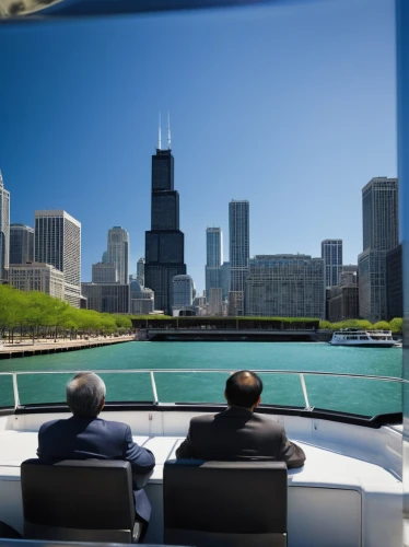 chicago skyline,water taxi,boat ride,lakefront,on a yacht,chicago,chicagoland,bizinsider,federsee pier,cruises,chicagoan,mke,motorcity,the observation deck,ferrying,shedd,metra,lake shore,seasteading,ferry boat,Illustration,Japanese style,Japanese Style 10