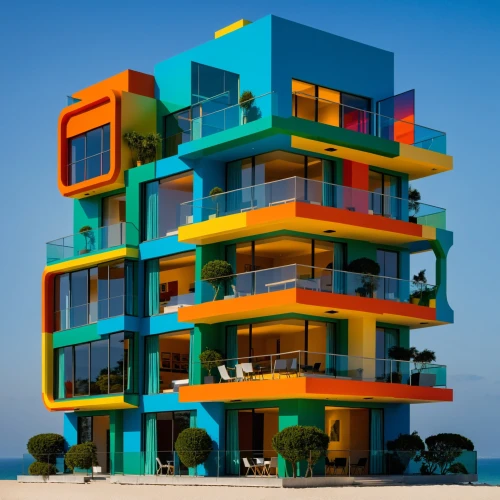 multistorey,cubic house,apartment building,apartment block,cube stilt houses,apartments,escala,modern architecture,colorful facade,condominia,condos,an apartment,antilla,quadruplex,apartment house,balconies,voxel,seidler,apartment complex,dunes house,Photography,Documentary Photography,Documentary Photography 33