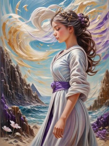 the wind from the sea,little girl in wind,the sea maid,thyatira,windswept,windblown,winds,fantasy art,fantasy picture,mervat,mystical portrait of a girl,whirlwinds,viento,asenath,celtic woman,la violetta,ariadne,lyonesse,rhinemaidens,windy