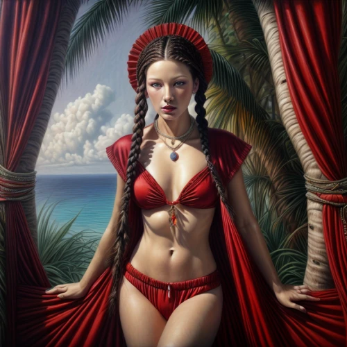 ariadne,amphitrite,cleopatra,fantasy art,hekate,queen of hearts,lady in red,inanna,amidala,penthesilea,arethusa,asenath,melusine,odalisque,priestess,phedre,concubine,clytemnestra,caramon,fantasy portrait