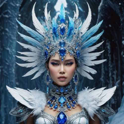 ice queen,the snow queen,blue enchantress,amihan,ice princess,suit of the snow maiden,garuda,inner mongolian beauty,mulawin,encantadia,yuhua,fantasy art,kazakhastan,mongolian girl,lilandra,icewind,kitana,asian costume,daxia,fantasy woman,Conceptual Art,Sci-Fi,Sci-Fi 02