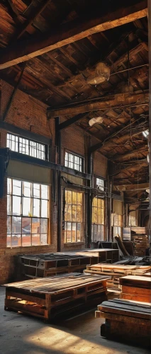 freight depot,factory hall,lumberyard,warehouse,brickyards,industrial hall,locomotive roundhouse,wooden beams,brickworks,railyards,locomotive shed,loft,empty factory,abandoned factory,warehouses,mezzanines,sawmill,packinghouse,old factory building,cooperage,Conceptual Art,Fantasy,Fantasy 18