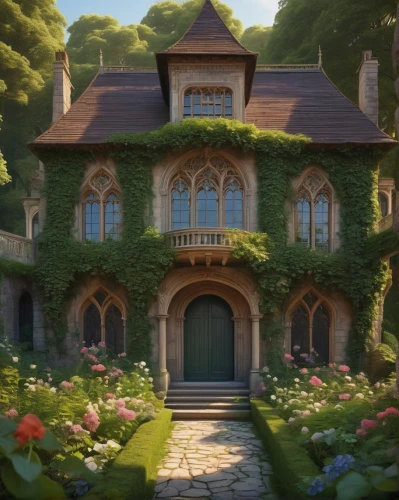 nargothrond,house in the forest,sylvania,witch's house,maplecroft,fairy tale castle,rivendell,forest house,dandelion hall,fairytale castle,maison,beautiful home,arcadia,briarcliff,private house,dreamhouse,riftwar,green garden,country estate,lyonshall,Illustration,Vector,Vector 05