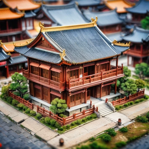 tilt shift,asian architecture,hanhwa,shuozhou,hanok,buddhist temple,buddha tooth relic temple,guojie,teahouses,hengdian,zhaozhou,chaozhou,gudeok,sanshui,yangxian,dojo,miniature house,huangmei,bukchon,jiangnan,Unique,3D,Panoramic