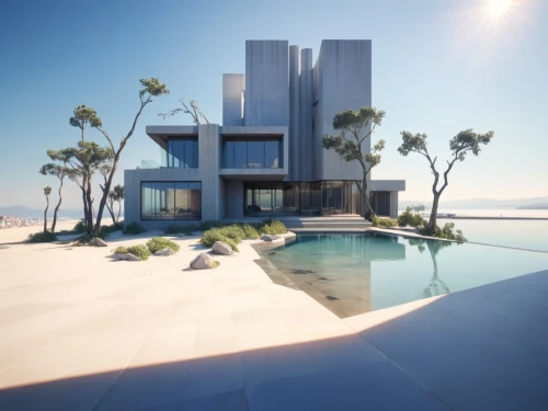 dunes house,beach house,modern house,cube house,modern architecture,dreamhouse,oceanfront,luxury property,cube stilt houses,amanresorts,mid century house,cubic house,tropical house,house by the water,beachhouse,pool house,mid century modern,mansions,3d rendering,holiday villa,Anime,Anime,General