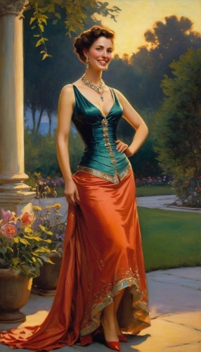 girl in a long dress,godward,evening dress,art deco woman,woman with ice-cream,flamenca,prinsep,man in red dress,collingsworth,perugini,girl with cloth,a charming woman,amorsolo,academicism,lady in red,a girl in a dress,woman playing,vintage woman,a floor-length dress,maureen o'hara - female,Art,Classical Oil Painting,Classical Oil Painting 42