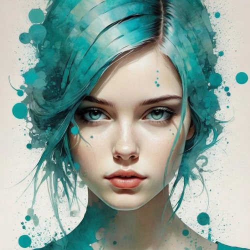 color turquoise,turquoise,kommuna,teal,cyan,karou,vidarte,blue painting,cerulean,turquoise wool,watercolor blue,bluegreen,blue mint,teal digital background,girl portrait,turquoise leather,jeanneney,world digital painting,fantasy portrait,digital art,Photography,Documentary Photography,Documentary Photography 21
