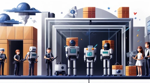 googlers,sci fiction illustration,telecommuters,cyberdyne,robots,vector people,futurists,industrialists,megacorporations,megacorporation,futureworld,industry 4,workforce,spaceport,cryonics,industrial robot,cryobank,mainframes,robot icon,space port