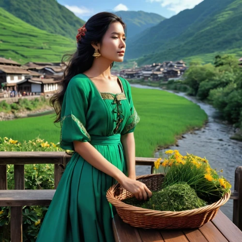 vietnamese woman,green landscape,yangtse,xiaojie,xiaohong,xiaofei,xiaohui,yunnan,mongolian girl,guizhou,yingjie,yangmei,yunwen,xuebing,sihui,guangshen,xianwen,xiaoyan,ziwei,lihui,Photography,General,Realistic