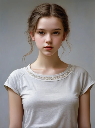 girl in t-shirt,girl on a white background,girl portrait,young woman,portrait of a girl,young girl,girl in a long,mystical portrait of a girl,girl with cloth,portrait background,girl in cloth,beautiful young woman,khnopff,pale,photorealist,young lady,pretty young woman,female model,girl with cereal bowl,dennings,Photography,Documentary Photography,Documentary Photography 21