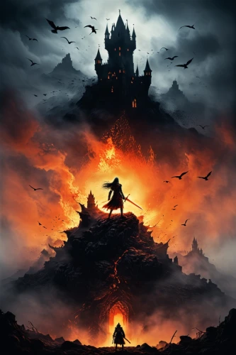 mordor,sauron,halloween background,fire background,castlevania,neverwinter,halloween poster,halloween silhouettes,orthanc,dragon fire,house silhouette,volcanic,witchfire,darksiders,cataclysm,darklands,fantasy picture,pillar of fire,shadowgate,midir,Photography,Black and white photography,Black and White Photography 01