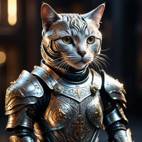 cat warrior,armored animal,cataphracts,cathala,kittani,knight armor,eqecat,bubastis,catterson,warden,armored,knightly,cathair,cat european,hrothgar,kitterman,felino,silver tabby,armour,katzen,Photography,General,Sci-Fi