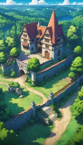 studio ghibli,ghibli,butka,highstein,meteora,favaro,machico,knight village,violet evergarden,yazaki,knight's castle,yoshikuni,sylvania,bastei,galilei,vesperia,castle iron market,miyazaki,hohenheim,symphonia,Illustration,Japanese style,Japanese Style 03