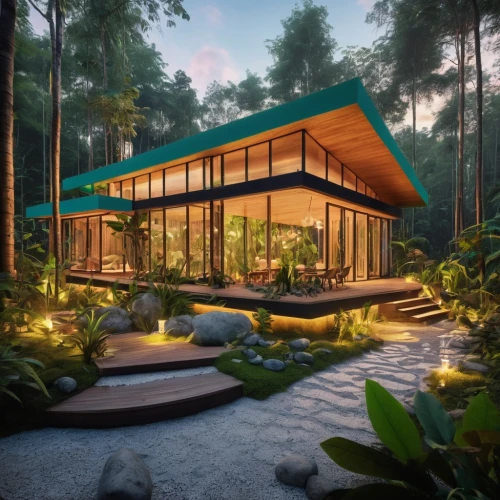 mid century house,forest house,house in the forest,3d rendering,cubic house,greenhut,tropical house,electrohome,garden design sydney,modern house,landscape design sydney,smart home,bungalow,render,pool house,3d render,mid century modern,timber house,tropical forest,dunes house,Photography,Artistic Photography,Artistic Photography 15