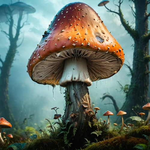 mushroom landscape,forest mushroom,fly agaric,agaric,amanita,mushroom island,conocybe,forest mushrooms,agarics,red mushroom,psilocybe,mushroom type,muscaria,clitocybe,agaricaceae,tree mushroom,mushroom,red fly agaric mushroom,psilocybin,mushroom hat,Photography,General,Fantasy