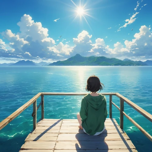 ocean background,emerald sea,tiribocchi,landscape background,the endless sea,bocchi,the horizon,summer background,himuto,sun and sea,escapism,peaceful,serenity,sea ocean,ocean,contemplatively,euphonious,background images,meditatively,serene,Photography,General,Realistic