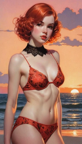 valentine pin up,valentine day's pin up,redhead doll,bloodrayne,madelyne,reddened,retro pin up girl,burlesques,viveros,beach background,palmiotti,giganta,derivable,pin ups,shades of red,retro pin up girls,pin up girl,redheads,pin-up girl,teela,Conceptual Art,Daily,Daily 08