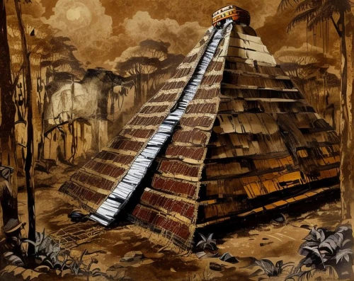 step pyramid,escalera,kharut pyramid,stairway to heaven,powerslave,ancient harp,wooden ladder,escaleras,the great pyramid of giza,pyramidella,pyramid,tikal,pyramus,eastern pyramid,stairway,pyramide,ziggurat,stone stairway,pyramids,heavenly ladder