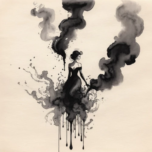 inkblots,smoke dancer,abstract smoke,ink painting,conjure,woman silhouette,inkblot,isoline,hecate,ashes,smoky,poisoned,smoke,smoking girl,conjure up,red smoke,dishonored,transistor,silhouette art,templesmith,Illustration,Black and White,Black and White 34