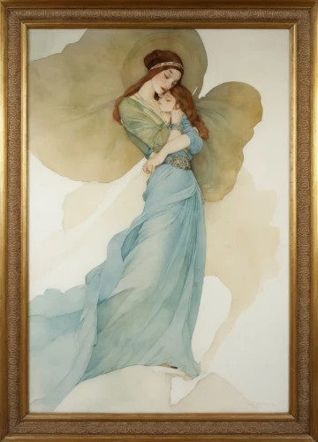 mucha,art nouveau frame,watercolour frame,watercolor frame,art deco frame,fausch,peignoir,the angel with the veronica veil,watercolor women accessory,alfons mucha,godward,vintage angel,art nouveau frames,art deco woman,delaroche,frame illustration,sylphide,chromolithography,orner,vintage print,Illustration,Paper based,Paper Based 23