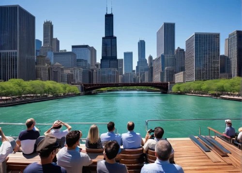 chicago,chicagoan,chicago skyline,chicagoland,federsee pier,water taxi,streeterville,lakefront,metra,chicagoans,bizinsider,dearborn,lakeshore,lake shore,boat ride,navy pier,waterfronts,northwestern,illinoian,ferrying,Illustration,American Style,American Style 15