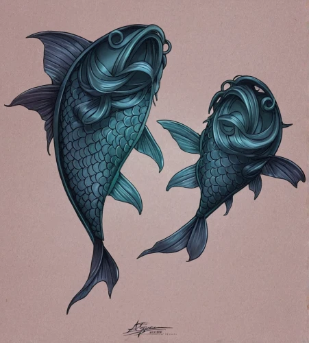 two fish,blue fish,fishes,mackerels,fish,poisson,fish in water,poissons,blue stripe fish,ikan,pisces,mackerel,marine fish,beautiful fish,thunnus,fish collage,pescante,ulua,dolphin fish,trigger fish,Conceptual Art,Fantasy,Fantasy 03