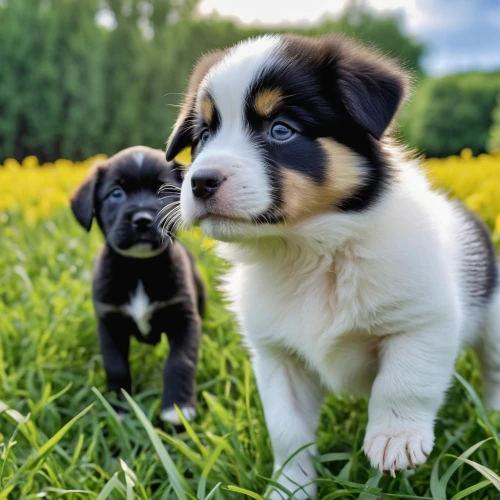bernese,little boy and girl,akitas,puppies,cute puppy,newfoundlands,pups,big and small,dog siblings,dubernard,playing puppies,bernese mountain dog,piccoli,two dogs,first kiss,puppyhood,mignons,cute animals,pup,father and son,Photography,General,Realistic