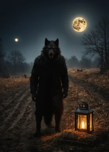 werewolve,lycanthrope,lycanthropy,werewolf,wolfman,werewolves,lycanthropes,bearmanor,orlyk,skinwalker,moonshine,werwolf,fantasy picture,photomanipulation,full moon,ursa,howling wolf,beorn,searchlamp,illuminated lantern