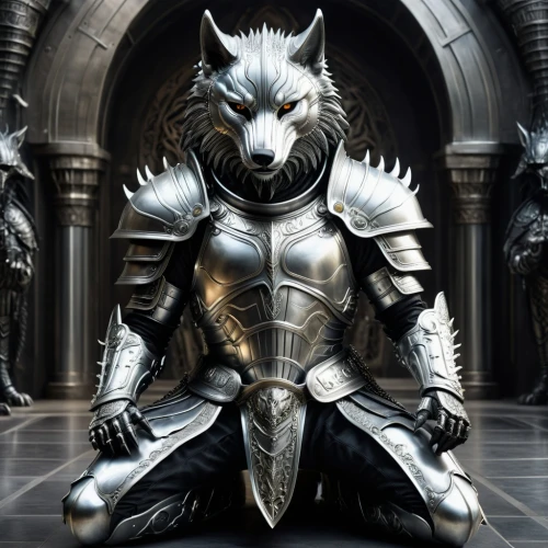 armored animal,wulfstan,wolfsangel,fenrir,knight armor,wolfsfeld,armored,wolpaw,cat warrior,thorgal,apollyon,hrothgar,warden,gray wolf,conservador,lycans,blackwolf,ceolwulf,wolf,wolffian,Conceptual Art,Sci-Fi,Sci-Fi 02