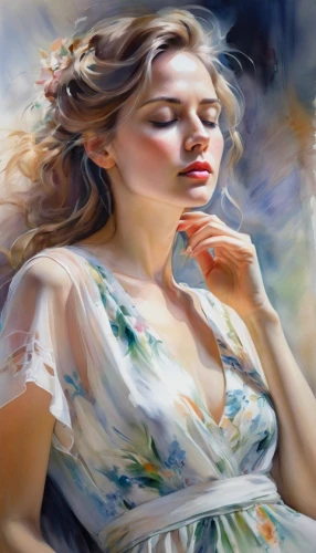 photo painting,world digital painting,margaery,digital painting,girl in flowers,oil painting,romantic portrait,margairaz,art painting,flower painting,perfuming,digital art,photorealist,mystical portrait of a girl,oil painting on canvas,portrait background,girl lying on the grass,relaxed young girl,jessamine,painting technique,Illustration,Paper based,Paper Based 11