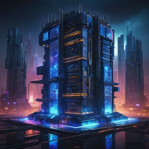 cyberport,cybercity,cybertown,cyberia,cybertron,electric tower,cryobank,sulaco,supercomputer,metropolis,pc tower,skyscraper,cyberpunk,coldharbour,areopolis,futuristic architecture,the skyscraper,solar cell base,hypermodern,futuristic landscape,Illustration,American Style,American Style 12