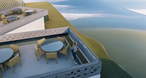 sky apartment,3d rendering,sky space concept,penthouses,roof terrace,observation deck,renderings,the observation deck,skyloft,block balcony,dunes house,skywalks,cube stilt houses,render,skybar,observation tower,sketchup,cubic house,skyscapers,roof landscape,Photography,General,Realistic