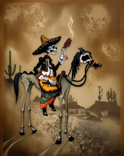 vaquero,la catrina,mascarita,ranchera,mexicas,vaqueros,banditos,paisanos,la calavera catrina,sombrero mist,dia de los muertos,corridos,torero,espuelas,pecos,caballeros,cahuilla,panchito,kokopo,tezcatlipoca