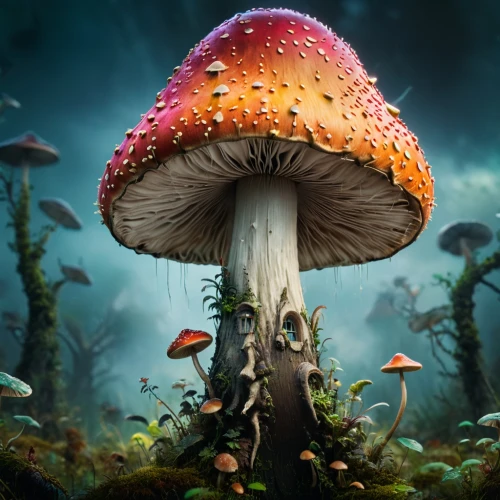 mushroom landscape,forest mushroom,conocybe,mushroom island,agaric,agarics,psilocybe,muscaria,mushroom type,amanita,club mushroom,mushrooms,fly agaric,mushroom,forest mushrooms,agaricaceae,shrooms,psilocybin,toadstool,red mushroom,Photography,General,Fantasy