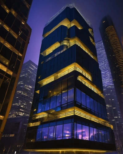 glass building,difc,escala,office buildings,costanera center,glass facades,oscorp,commerzbank,citicorp,rotana,glass facade,skyscapers,vdara,office building,towergroup,blue hour,bulding,the skyscraper,habtoor,proskauer,Illustration,Realistic Fantasy,Realistic Fantasy 32