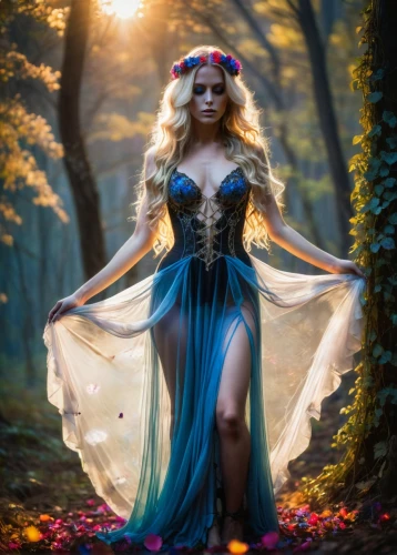faerie,faery,ballerina in the woods,fairy queen,fairie,fantasy woman,fantasy picture,enchanted forest,blue enchantress,sorceress,celtic woman,fairy peacock,faires,fairy,fairy forest,fae,fairy tale character,the enchantress,rasputina,tuatha,Illustration,Realistic Fantasy,Realistic Fantasy 46