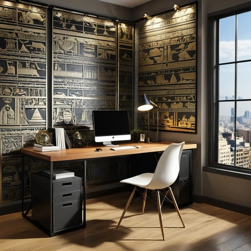 wallcoverings,modern office,writing desk,wallpapering,blur office background,creative office,bureau,wallcovering,office desk,study room,furnished office,working space,wallpapered,computer room,wooden desk,workspaces,desk,consulting room,home office,offices,Photography,General,Realistic