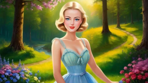 blue jasmine,fairy tale character,dorthy,stepford,forest background,tinkerbell,spring background,springtime background,art deco background,art deco woman,elsa,girl in a long dress,ballerina in the woods,maureen o'hara - female,dressup,a charming woman,satine,world digital painting,marilynne,fairy queen